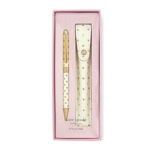 NIB kate spade Green Box with Gold Accent Stylus Pen Set